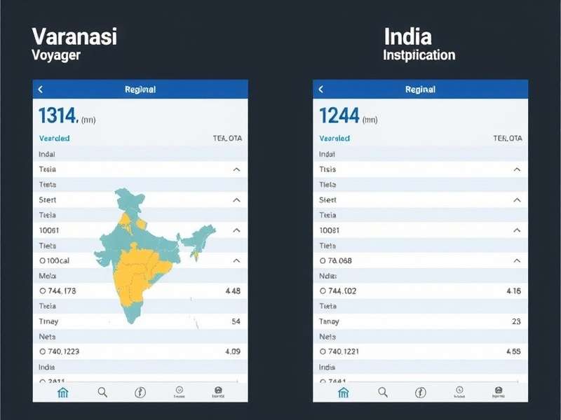 Varanasi Voyager – Loved Across All Regions of India Varanasi Voyager download statistics showing regional distribution in India