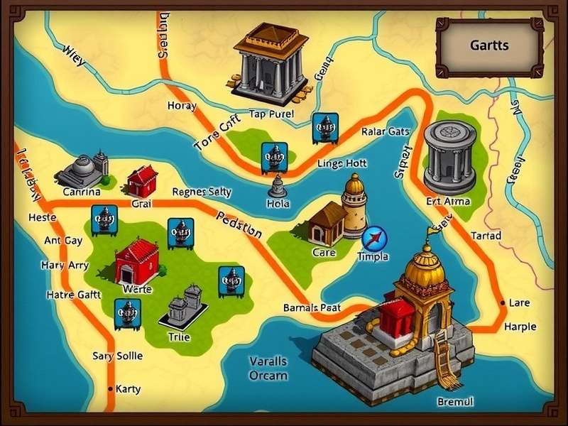 Varanasi Voyager Map – Explore Every Corner of Kashi Varanasi Voyager in-game map showing ghats, temples, and lanes